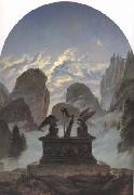 Carl Gustav Carus Memorial Monument to Goethe (mk10) oil painting on canvas